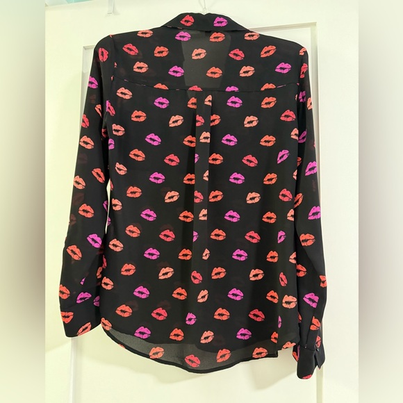 Express 3 Portofino Shirt Slim Small , black kisses, red and white Long Sleeve. - Picture 9 of 11